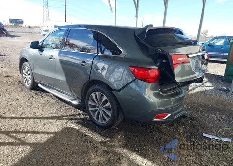 2014 Acura Mdx Technology Package z USA, uszkodzony, nr VIN 5FRYD4H43EB004962